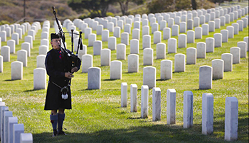 Funeral bagpiper services in Southern California